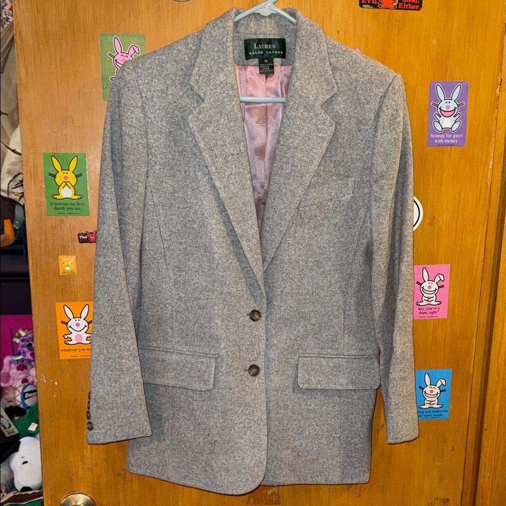 Lauren Ralph Lauren Light Gray Wool Blazer